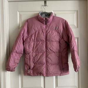 The North Face down puffer jacket. Girls size x-large.
